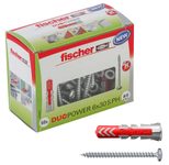 fischer DuoPower 6x30 S PH Dübel mit Schrauben 6 x 30 mm, 50 Stück