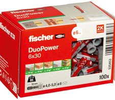 fischer DuoPower 6x30 Universaldübel-Sortiment 6 x 30 mm, 100 Stück