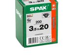 SPAX® Universalschrauben T20 3,5x20 schwarz 200 St.