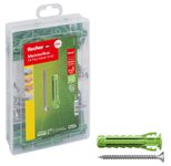 fischer Meister-Box - SX Plus Green S A2 Dübel- und Schrauben-Sortiment 120 Stück