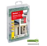 fischer Meister-Box - SX Plus Green S A2 Dübel- und Schrauben-Sortiment 120 Stück