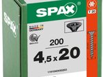 SPAX® Universalschrauben T20 4,5x20 schwarz 200 St.