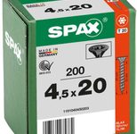 SPAX® Universalschrauben T20 4,5x20 schwarz 200 St.