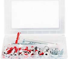 fischer Profi-Box - DouTec DuoPower DuoBlade Dübel- und Schrauben-Sortiment 59 Stück