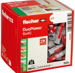 fischer DuoPower 8x40 Universaldübel-Sortiment 8 x 40 mm, 100 Stück