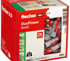 fischer DuoPower 8x40 Universaldübel-Sortiment 8 x 40 mm, 100 Stück