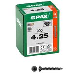 SPAX® Universalschrauben T20 4,0x25 schwarz 200 St.