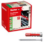 fischer DuoPower 12x60 S Dübel mit Schrauben 12 x 60 mm, 10 Stück