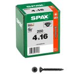 SPAX® Universalschrauben T20 4,0x16 schwarz 200 St.