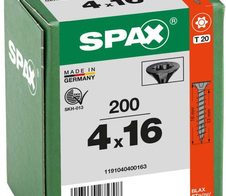 SPAX® Universalschrauben T20 4,0x16 schwarz 200 St.