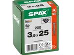 SPAX® Universalschrauben T20 3,5x25 schwarz 200 St.