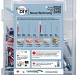 fischer Praktische Helfer-Umzug DuoPower Dübel- und Schrauben-Sortiment 76 Stück
