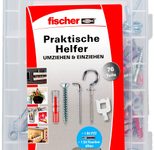 fischer Praktische Helfer-Umzug DuoPower Dübel- und Schrauben-Sortiment 76 Stück