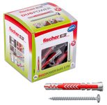 fischer DuoPower 8x65 S PH Dübel mit Schrauben 25 Stück
