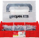 fischer FixTainer - SX Plus S Dübel- und Schrauben-Sortiment 210 Stück