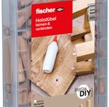 fischer Praktische Helfer Holzdübel-Sortiment 160 Stück