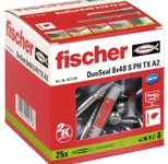 fischer DuoSeal 8x48 S PH TX A2 Dübel mit Schrauben 8 x 48 mm, 25 Stück