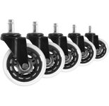 AMSTYLE SPM1.949 Universal-Schwerlastrollen 5er Set Schwarz