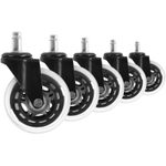 AMSTYLE SPM1.949 Universal-Schwerlastrollen 5er Set Schwarz
