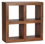 WOHNLING WL1.209 Standregal Massivholz Sheesham 82 cm x 34 cm x 82 cm