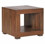 WOHNLING WL1.216 Couchtisch MUMBAI Massivholz Sheesham 50 cm x 50 cm x 45 cm