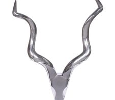 WOHNLING WL1.241 Hirschgeweih L Aluminium Silber Wanddeko 80 cm