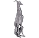 WOHNLING WL1.251 Deko Hundestatue aus Aluminium Silber