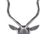 WOHNLING WL1.254 Hirschgeweih S Aluminium Silber Wanddeko 33 cm