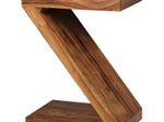 WOHNLING WL1.303 Beistelltisch MUMBAI Massivholz Sheesham Z Cube 30 cm x 44 cm x 59 cm