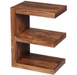 WOHNLING WL1.304 Beistelltisch MUMBAI Massivholz Sheesham E Cube 30 cm x 45 cm x 60 cm