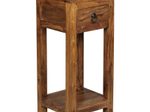 WOHNLING WL1.313 Beistelltisch MUMBAI Massiv-Holz Sheesham 30 cm x 30 cm x 68 cm
