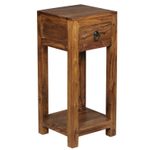 WOHNLING WL1.313 Beistelltisch MUMBAI Massiv-Holz Sheesham 30 cm x 30 cm x 68 cm