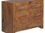 WOHNLING WL1.316 Kommode MUMBAI Massiv-Holz Sheesham 90 cm x 40 cm x 70 cm