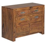 WOHNLING WL1.316 Kommode MUMBAI Massiv-Holz Sheesham 90 cm x 40 cm x 70 cm