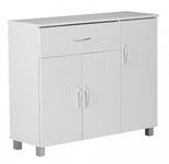 WOHNLING WL1.334 Design Sideboard SETE Weiß 90 cm x 30 cm x 75 cm