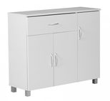 WOHNLING WL1.334 Design Sideboard SETE Weiß 90 cm x 30 cm x 75 cm