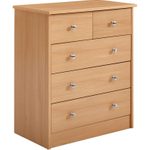 WOHNLING WL1.338 Design Kommode Holz Buche 60 cm x 35 cm x 70 cm