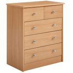 WOHNLING WL1.338 Design Kommode Holz Buche 60 cm x 35 cm x 70 cm