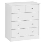 WOHNLING WL1.339 Design Kommode Holz Weiß 60 cm x 35 cm x 70 cm