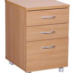 WOHNLING WL1.342 Rollcontainer OTTAWA Braun 40 cm x 45 cm x 60 cm