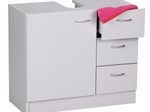 WOHNLING WL1.345 Waschbeckenunterschrank Weiß 63 cm x 30 cm x 54 cm