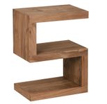 WOHNLING WL1.431 Beistelltisch MUMBAI Massivholz Akazie S Cube 30 cm x 44 cm x 60 cm