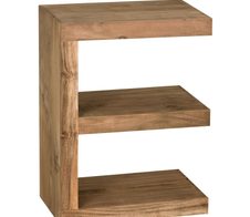 WOHNLING WL1.450 Beistelltisch MUMBAI Massivholz Akazie E Cube 30 cm x 44 cm x 60 cm