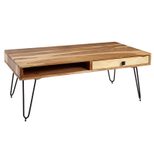 WOHNLING WL1.514 Couchtisch BAGLI Massivholz Akazie 60 cm x 110 cm x 40 cm