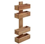 WOHNLING WL1.534 Zeitungsständer MUMBAI Massiv-Holz Akazie 30 cm x 10 cm x 72 cm