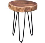 WOHNLING WL1.549 Beistelltisch BAGLI Massiv-Holz Akazie 35 cm x 35 cm x 45 cm