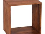 WOHNLING WL1.558 Standregal MUMBAI Massiv-Holz Sheesham 43 cm x 33 cm x 43 cm