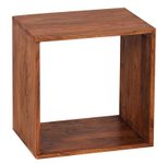 WOHNLING WL1.558 Standregal MUMBAI Massiv-Holz Sheesham 43 cm x 33 cm x 43 cm