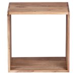 WOHNLING WL1.559 Standregal MUMBAI Massiv-Holz Akazie 33 cm x 43 cm x 43 cm