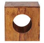 WOHNLING WL1.560 Beistelltisch MUMBAI Massiv-Holz Sheesham 35 cm x 35 cm x 35 cm